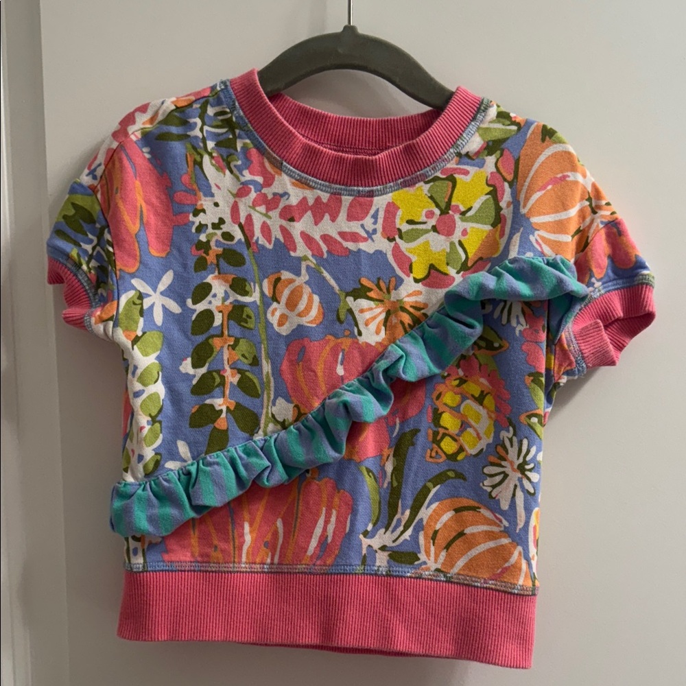 Matilda Jane Multicolor Floral Ruffle Tee